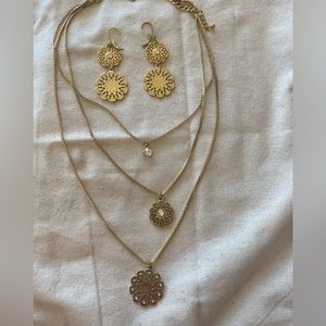 Kate Spade necklace and matching earrings.